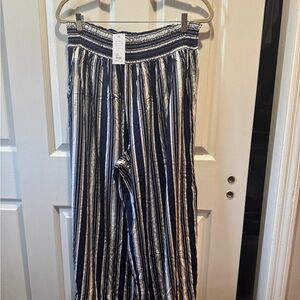 Striped Wide-Leg Pants